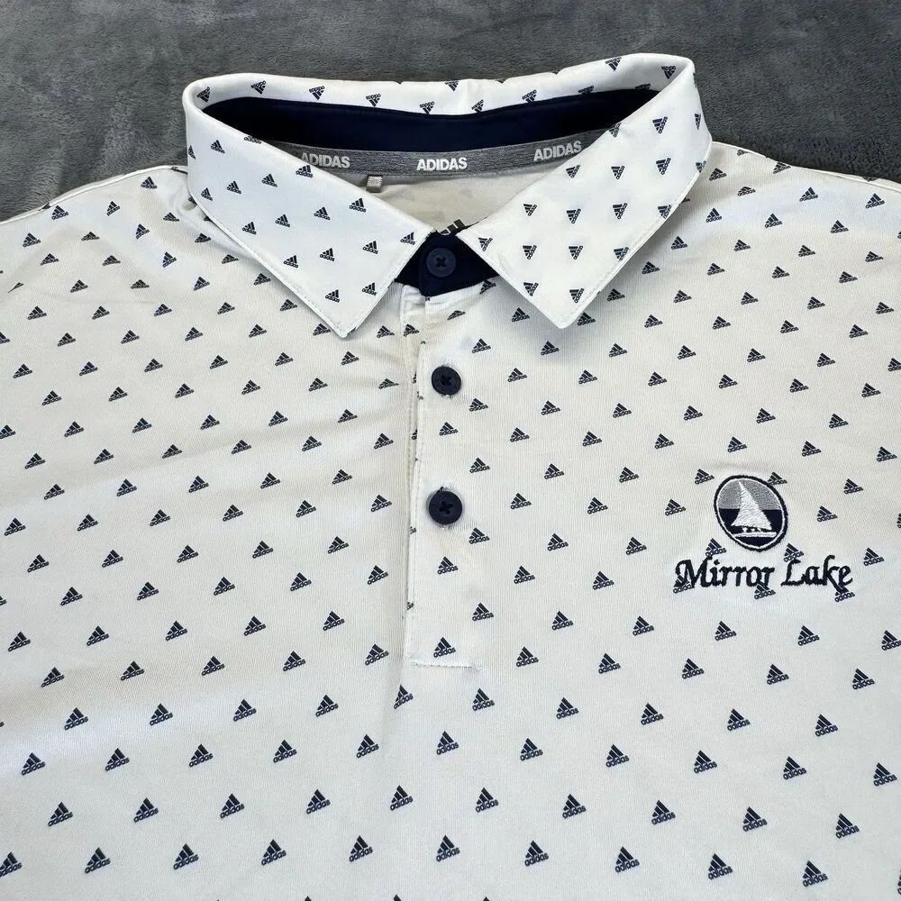 Adidas Sz XXL Mirror Lake Golf Ultimate Adi Print AOP UPF-50 Golf Polo Shirt Men